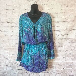 Hale Bob Multicolor Patterned Mini Dress